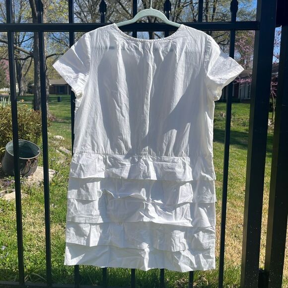 J Crew Carly Ruffle Cotton Dress - Picture 7 of 8